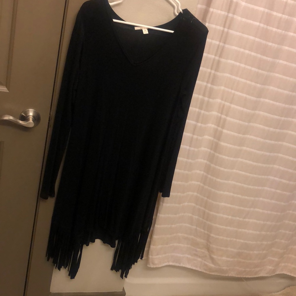 Long sleeve black dress